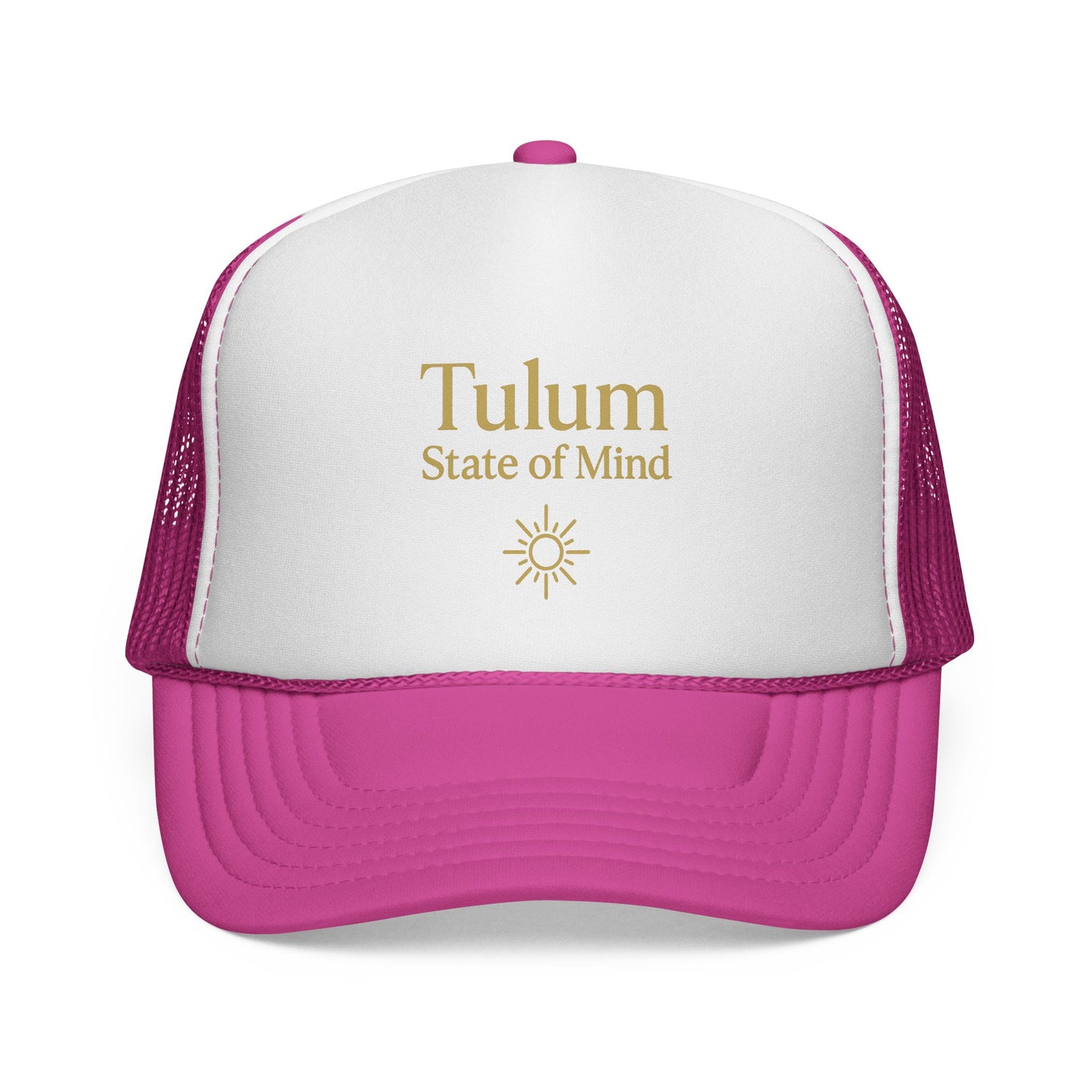 Tulum State of Mind Trucker Cap, Beach Hat, Summer Accessory, Vacation Gift, Travel Cap, Sun Protection Headwear
