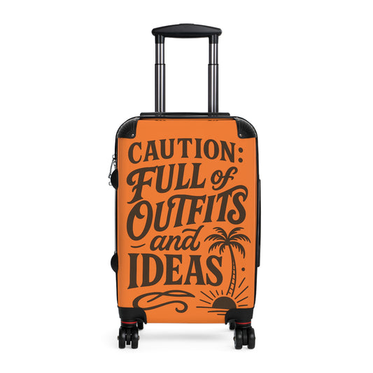 Caution Travel Suitcase - Full of Outfits and Ideas